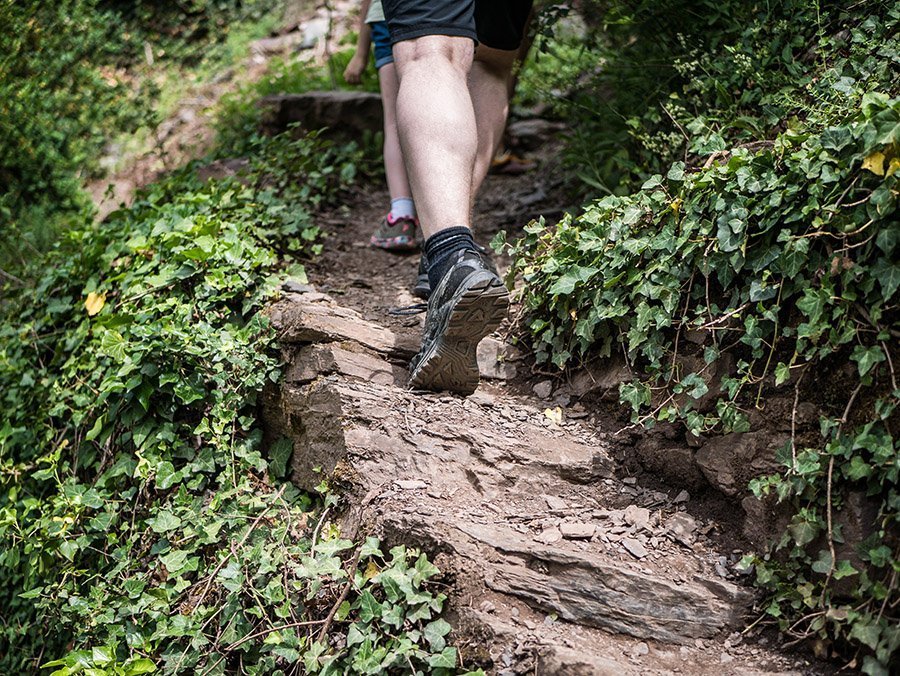 Hiking uphill - muscles