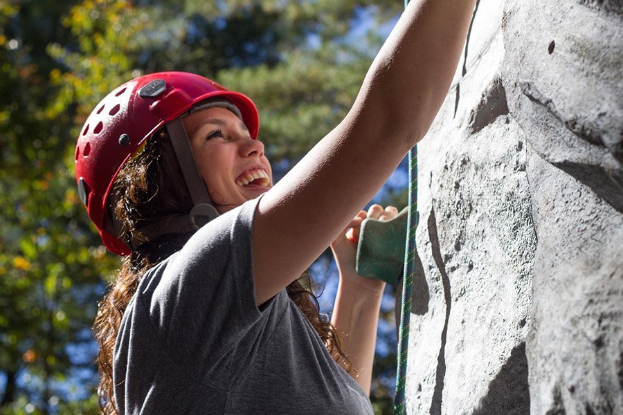Beginner rock climber