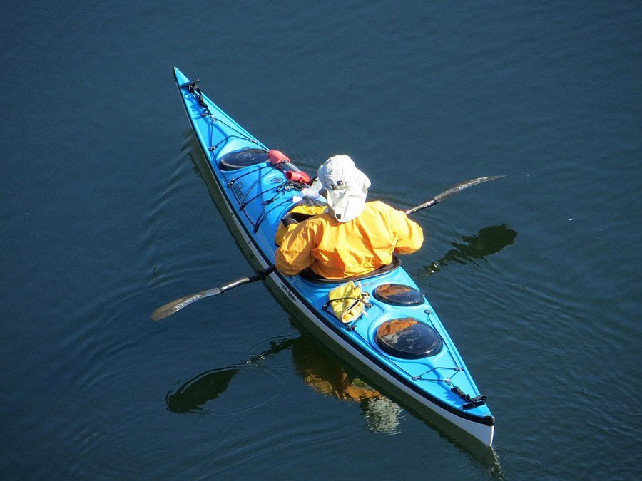 Kayaking on the river