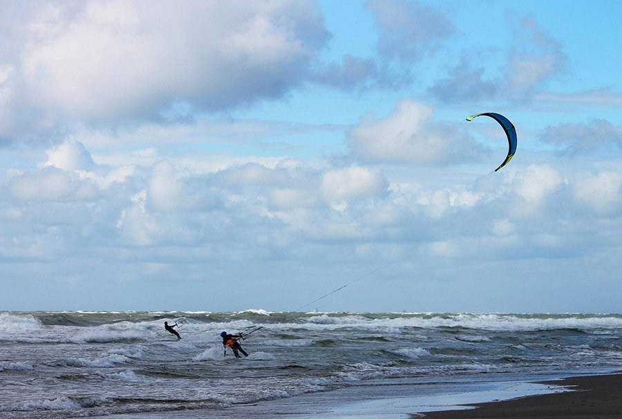 Kite surfers