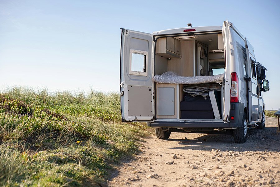 Dry camping in nature